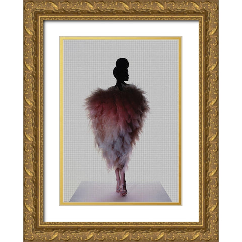 Pinklingo Gold Ornate Wood Framed Art Print with Double Matting by Incado