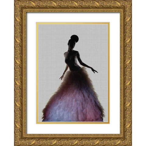 Purmingo Gold Ornate Wood Framed Art Print with Double Matting by Incado