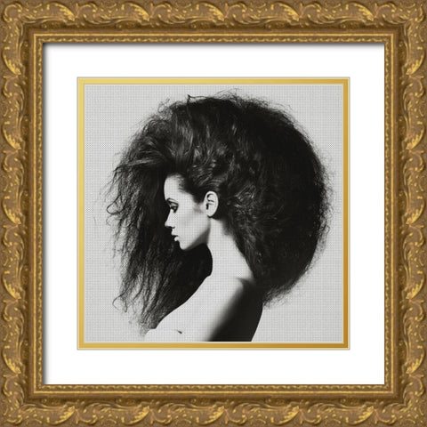 Poof Gold Ornate Wood Framed Art Print with Double Matting by Incado