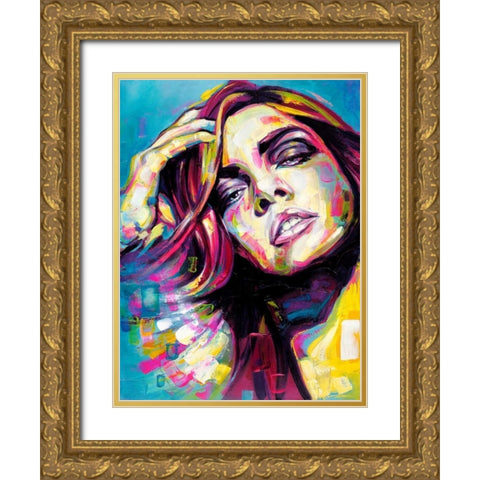 Laundry Gold Ornate Wood Framed Art Print with Double Matting by Grey, James
