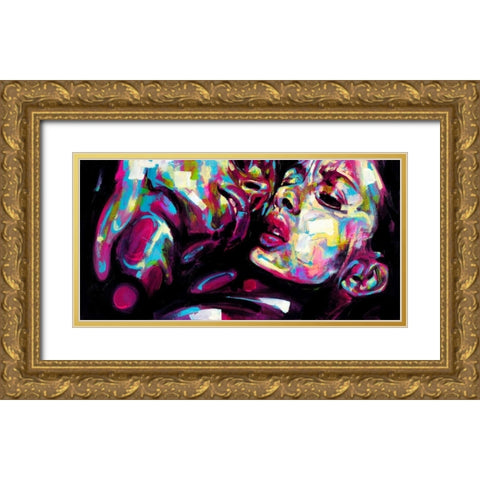 Passion Gold Ornate Wood Framed Art Print with Double Matting by Grey, James