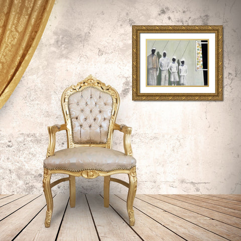 Stay Gold Ornate Wood Framed Art Print with Double Matting by Olesen, Nicolai Kubel