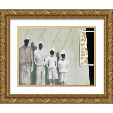 Stay Gold Ornate Wood Framed Art Print with Double Matting by Olesen, Nicolai Kubel