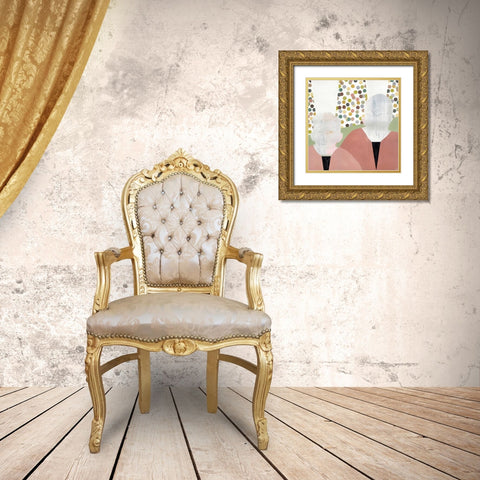 Twins Gold Ornate Wood Framed Art Print with Double Matting by Olesen, Nicolai Kubel