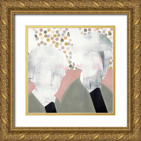Girlfriends Gold Ornate Wood Framed Art Print with Double Matting by Olesen, Nicolai Kubel