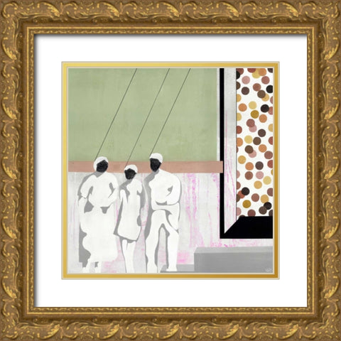 Iaâ‚¬â„¢m Hung up Gold Ornate Wood Framed Art Print with Double Matting by Olesen, Nicolai Kubel