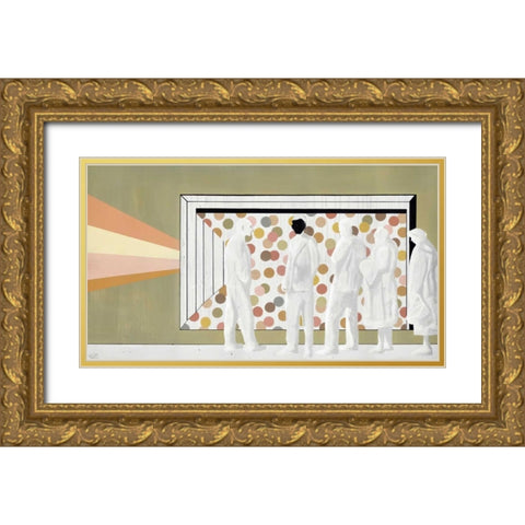 The Lineup Gold Ornate Wood Framed Art Print with Double Matting by Olesen, Nicolai Kubel