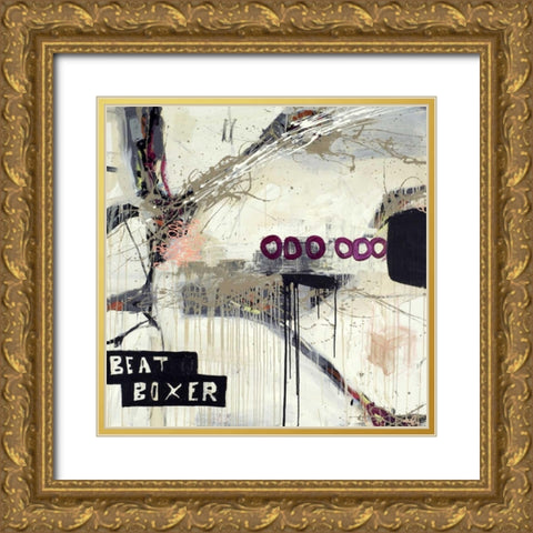 Boxer Gold Ornate Wood Framed Art Print with Double Matting by Punk, Sean