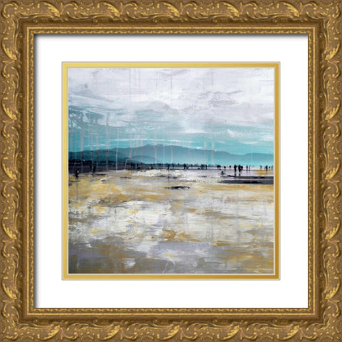 Beach III Gold Ornate Wood Framed Art Print with Double Matting by Summer, Clara