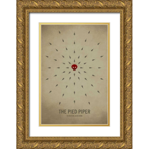 Pied Piper Gold Ornate Wood Framed Art Print with Double Matting by Jackson, Christian
