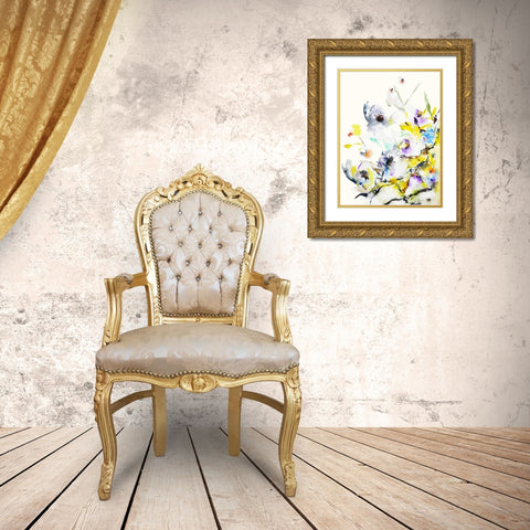 Summer Garden V Gold Ornate Wood Framed Art Print with Double Matting by Johannesson, Karin