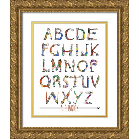 Alphakick Gold Ornate Wood Framed Art Print with Double Matting by Keith, Doug