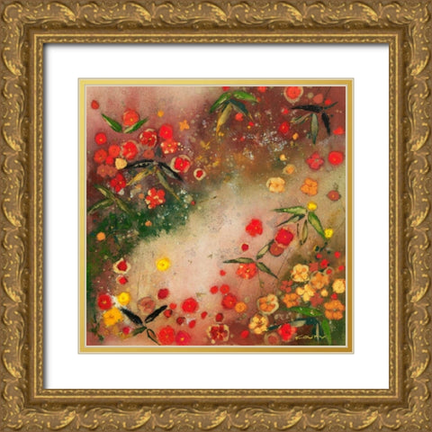 Gardens in the Mist XI Gold Ornate Wood Framed Art Print with Double Matting by Koury, Aleah