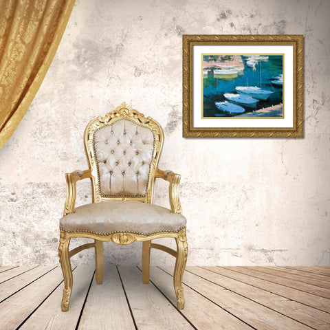 Marina 16 Gold Ornate Wood Framed Art Print with Double Matting by Krioutchkov, Alex Hook