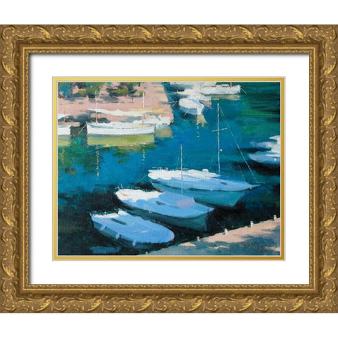 Marina 16 Gold Ornate Wood Framed Art Print with Double Matting by Krioutchkov, Alex Hook