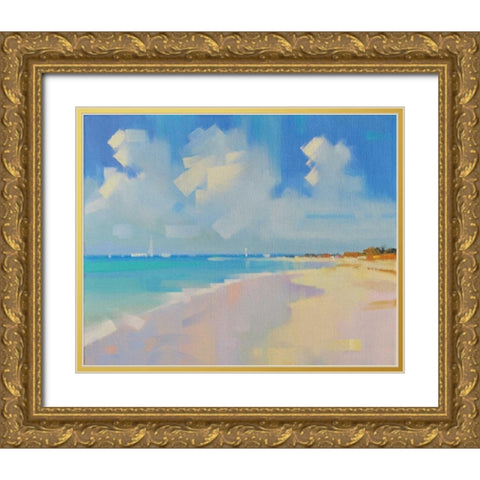 Playa 8 Gold Ornate Wood Framed Art Print with Double Matting by Krioutchkov, Alex Hook