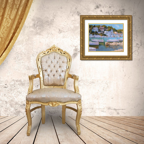 Cala Figuera 32 Gold Ornate Wood Framed Art Print with Double Matting by Krioutchkov, Alex Hook