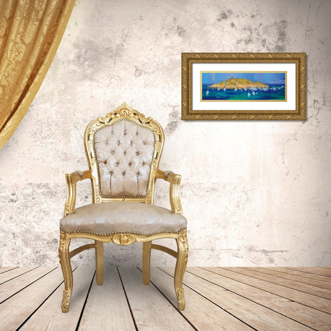 Island Gold Ornate Wood Framed Art Print with Double Matting by Krioutchkov, Alex Hook