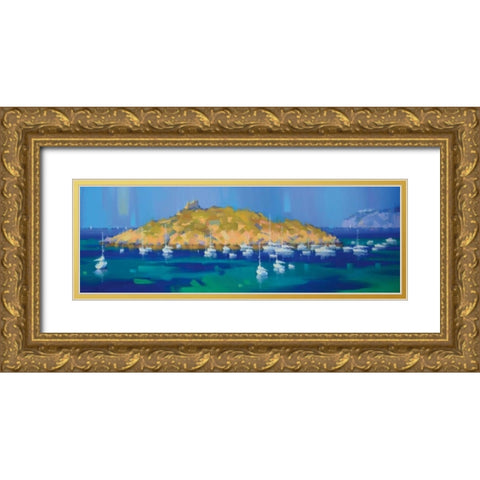 Island Gold Ornate Wood Framed Art Print with Double Matting by Krioutchkov, Alex Hook