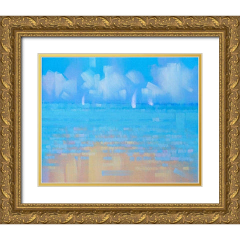 Playa 16 Gold Ornate Wood Framed Art Print with Double Matting by Krioutchkov, Alex Hook