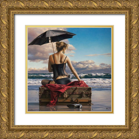 On the Edge of the World Gold Ornate Wood Framed Art Print with Double Matting by Kelley, Paul