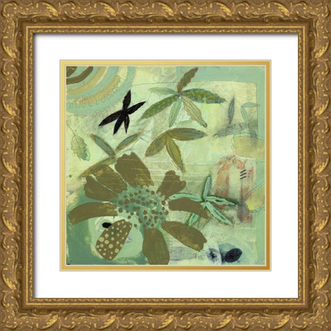 Floral Fantasies 2 Gold Ornate Wood Framed Art Print with Double Matting by Koury, Aleah