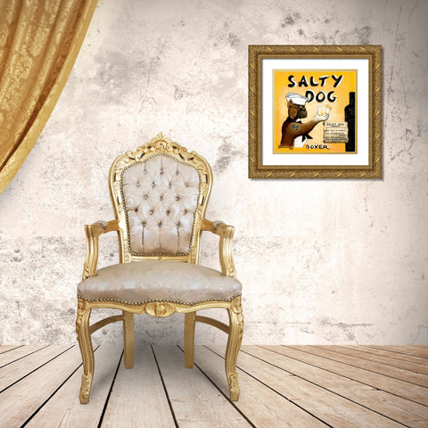 Salty Dog Gold Ornate Wood Framed Art Print with Double Matting by Kruskamp, Janet