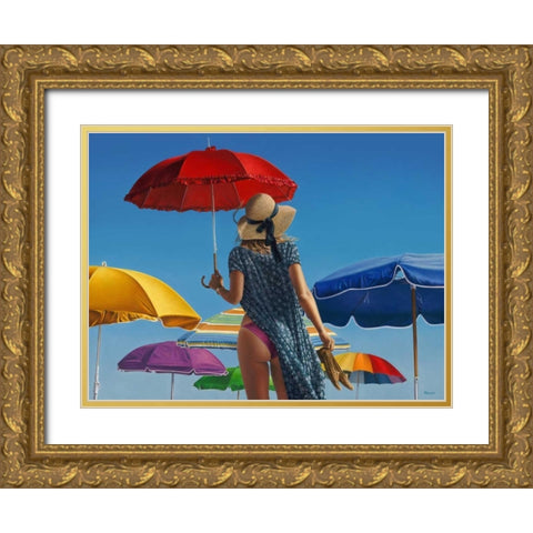 Canopies Gold Ornate Wood Framed Art Print with Double Matting by Kelley, Paul