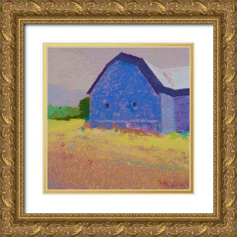 Summer Field Gold Ornate Wood Framed Art Print with Double Matting by Kelly, Mike