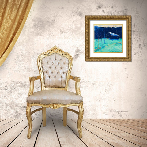 Moon Glow Gold Ornate Wood Framed Art Print with Double Matting by Kelly, Mike