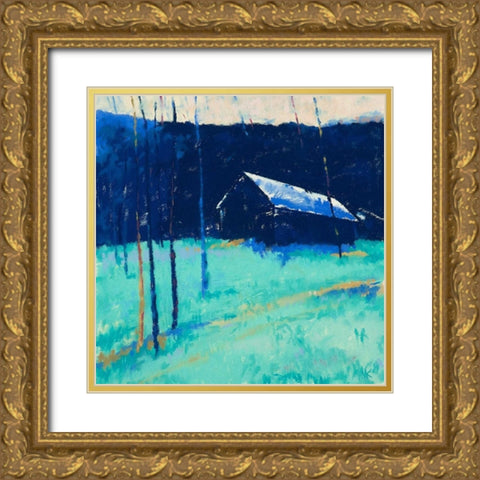Moon Glow Gold Ornate Wood Framed Art Print with Double Matting by Kelly, Mike