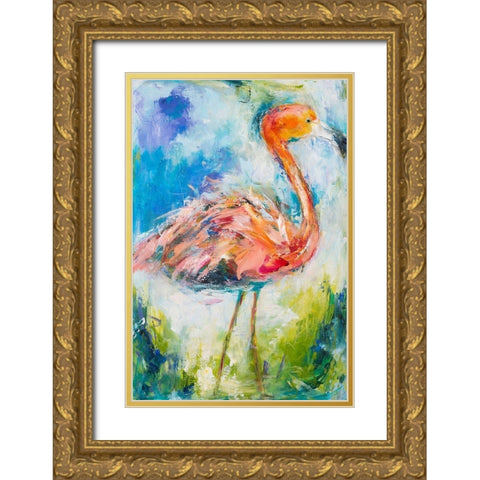 Pretty in Pink No. 2 Gold Ornate Wood Framed Art Print with Double Matting by Koelman, Hilma