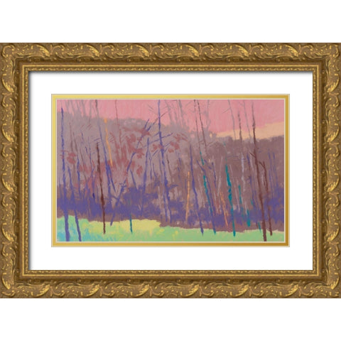Early Morning Gold Ornate Wood Framed Art Print with Double Matting by Kelly, Mike