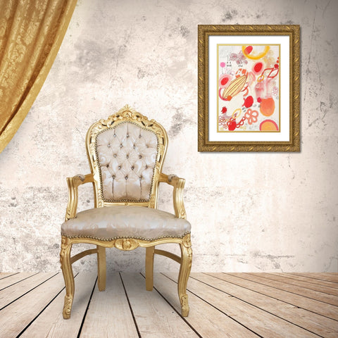 Funnie Bunnies Go To Space Gold Ornate Wood Framed Art Print with Double Matting by Kleinpeter, Maggie