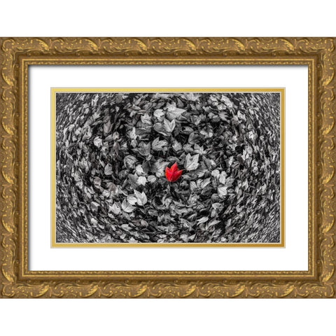 Alone Gold Ornate Wood Framed Art Print with Double Matting by Kostka, Vladimir