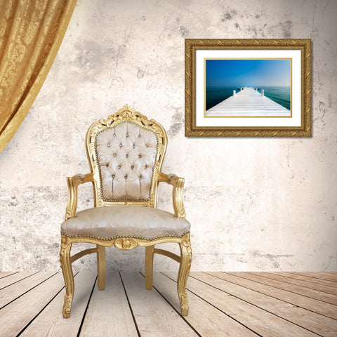 The  Pier Gold Ornate Wood Framed Art Print with Double Matting by Kostka, Vladimir