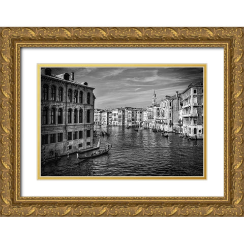 Venice Gold Ornate Wood Framed Art Print with Double Matting by Kostka, Vladimir