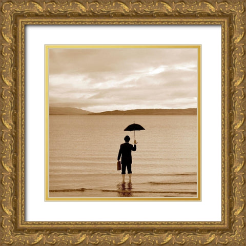 Incident at Loch Ness Gold Ornate Wood Framed Art Print with Double Matting by Klug, Alan