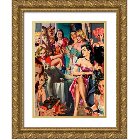 Artist in Hallway Gold Ornate Wood Framed Art Print with Double Matting by Kite, Barry