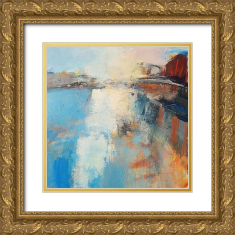 Harbour Light Gold Ornate Wood Framed Art Print with Double Matting by Kinmont, Andrew