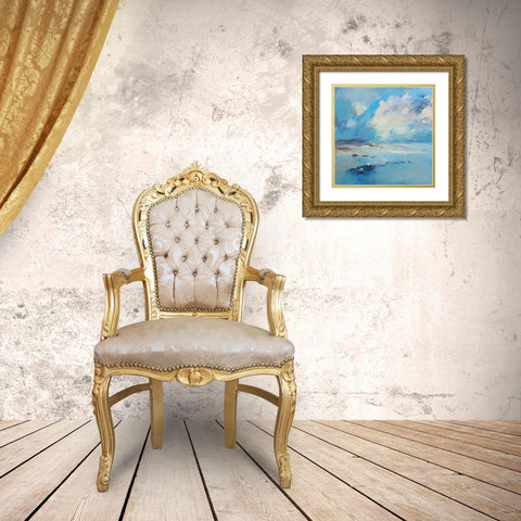 Low Tide Gold Ornate Wood Framed Art Print with Double Matting by Kinmont, Andrew