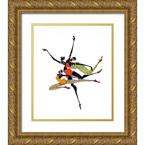 Soar Gold Ornate Wood Framed Art Print with Double Matting by Kelly, Shan