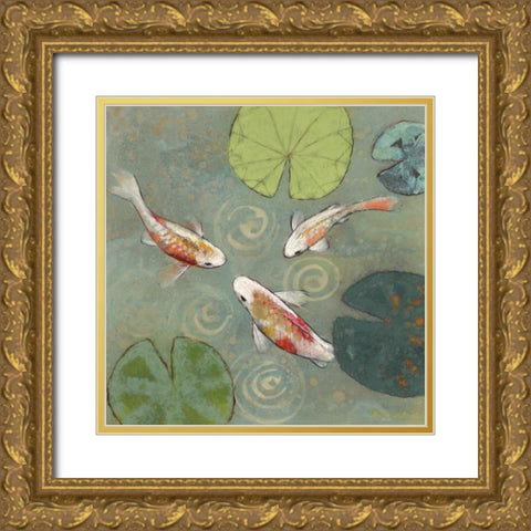 Floating Motion I Gold Ornate Wood Framed Art Print with Double Matting by Koury, Aleah