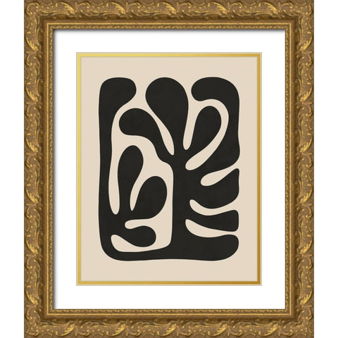 Abstractica Gold Ornate Wood Framed Art Print with Double Matting by LivinLi