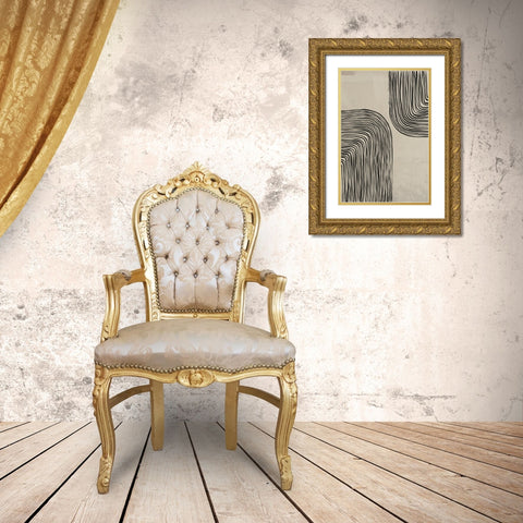 River Gold Ornate Wood Framed Art Print with Double Matting by LivinLi