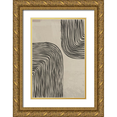 River Gold Ornate Wood Framed Art Print with Double Matting by LivinLi