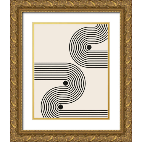 Rhythm Gold Ornate Wood Framed Art Print with Double Matting by LivinLi
