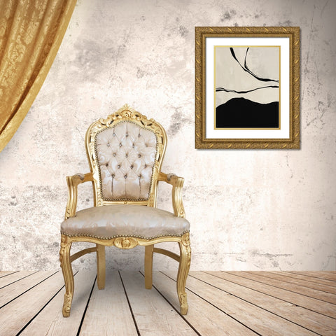 Sea Gold Ornate Wood Framed Art Print with Double Matting by LivinLi