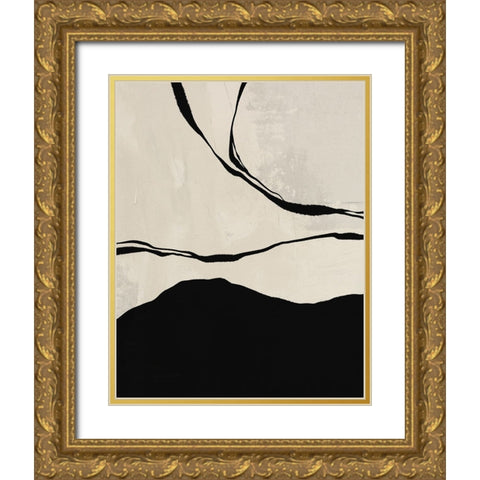 Sea Gold Ornate Wood Framed Art Print with Double Matting by LivinLi