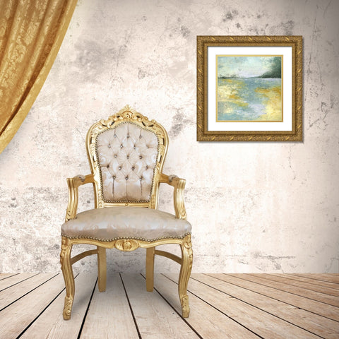 Subtle Shores, Morning Memories Gold Ornate Wood Framed Art Print with Double Matting by Lisa Mann Fine Art